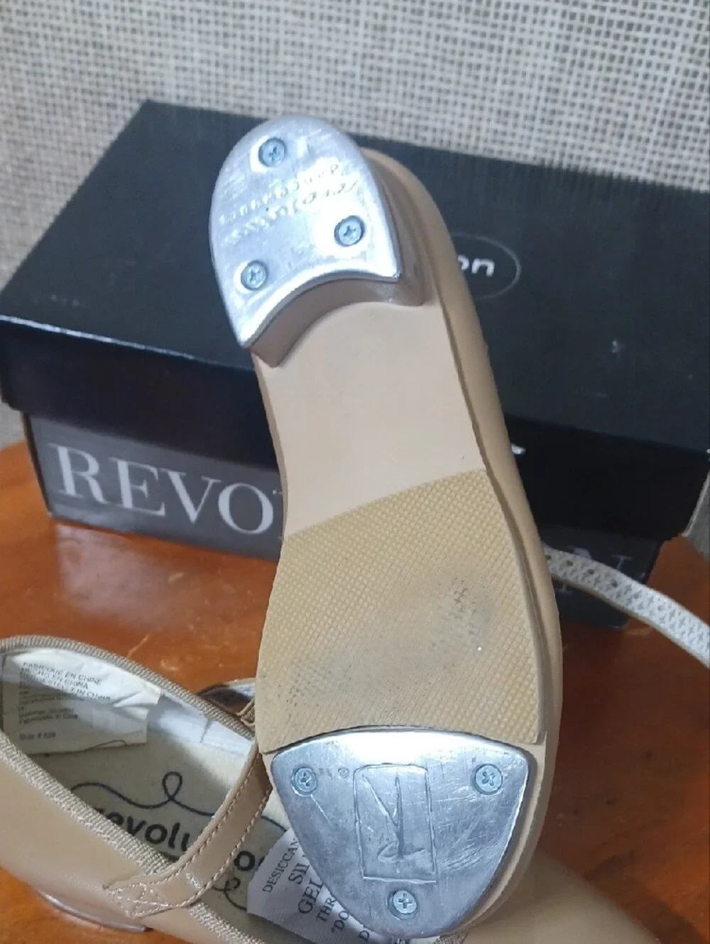 Revolution Kids Beige Mary Jane U-SHELL TAP Shoes